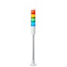 Patlite Signal Tower with Buzzer 4 Lights Green Amber Red Clear Blue White LED 24V Pole Mount LR4-402PJNU-RYGB