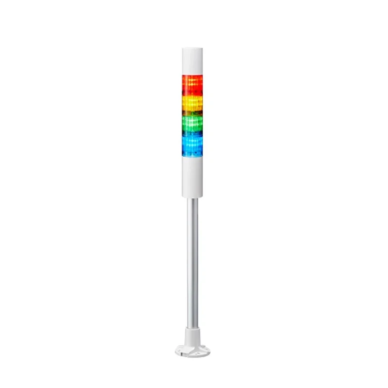 Patlite LR4 Series Signal Tower Buzzer with Amber, Green, Red, White, Blue, Clear LED Lights 24V DC Pole LR4-402PJBW-RYGB
