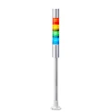 Patlite LR4 Series Signal Tower Buzzer 4 Lights Clear Blue Amber White Red Green 24V Pole Mount LR4-402PJBU-RYGB