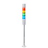 Patlite LR4 Series Signal Tower Buzzer 4 Lights Clear Blue Amber White Red Green 24V Pole Mount LR4-402PJBU-RYGB