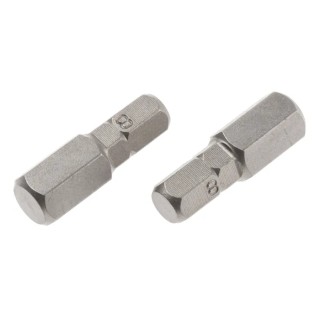 RS PRO Hex Screwdriver Bit 0.25 mm Tip 8 mm Size Hex Drive 25 mm Overall Length 253-239
