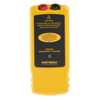 Martindale Continuity Tester 5mA LED with Audible Alarm and Probe Voltage 9V TEK404