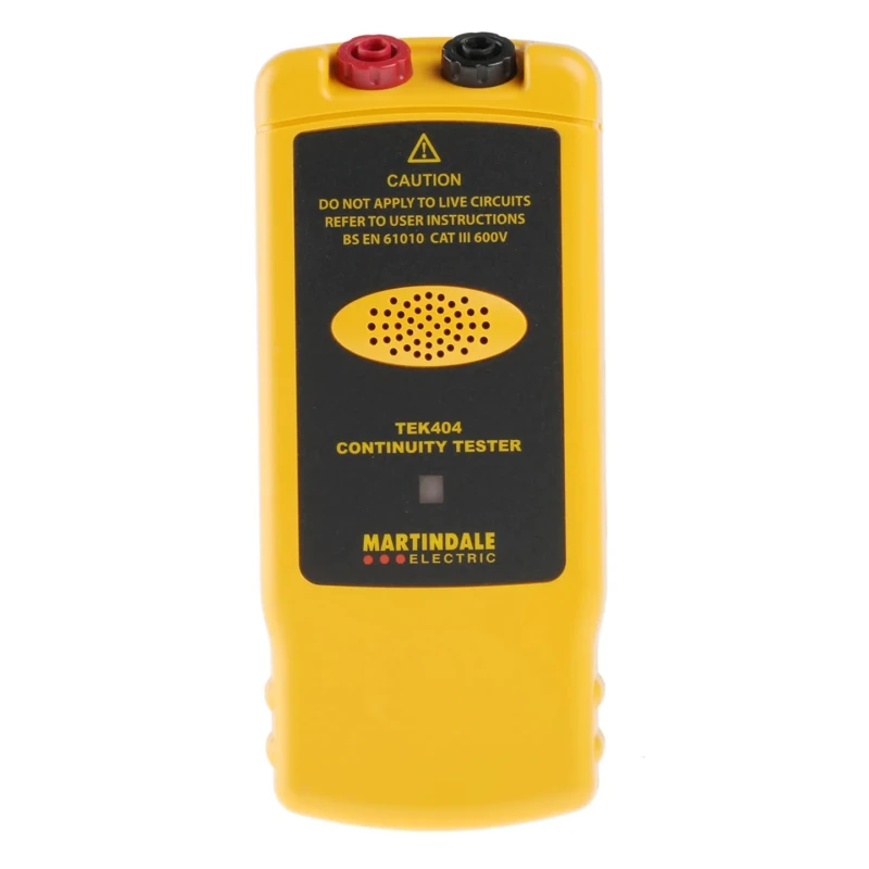 Martindale Continuity Tester 5mA LED with Audible Alarm and Probe Voltage 9V TEK404