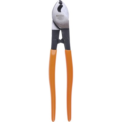 Bahco ESD Safe Straight Cable Cutter, Stainless Steel Jaw, Polyvinyl Chloride Handle, 240mm Overall Length 2233D -240