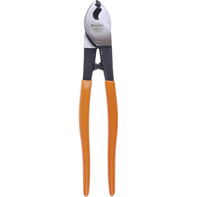 Bahco ESD Safe Straight Cable Cutter, Stainless Steel Jaw, Polyvinyl Chloride Handle, 240mm Overall Length 2233D -240