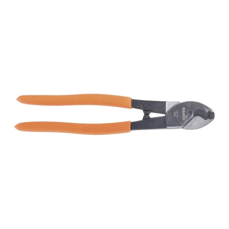 Bahco ESD Safe Straight Cable Cutter, Stainless Steel Jaw, Polyvinyl Chloride Handle, 240mm Overall Length 2233D -240