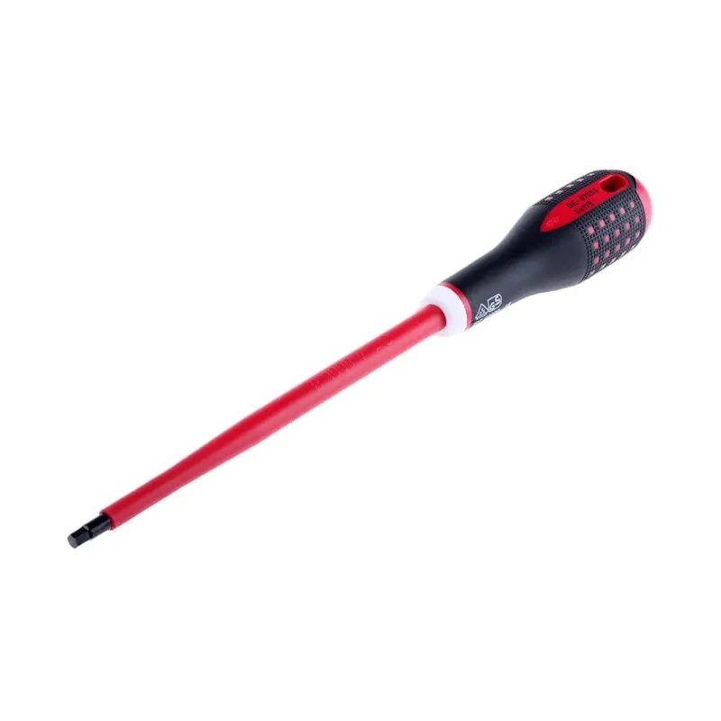 Bahco Hexagon Screwdriver 5 mm Tip, 175 mm Blade, Bi-Material Handle, Alloy Steel Blade, VDE/1000V Approved, 297 mm BE-8705S