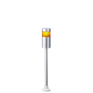 Patlite LR6 Series Amber Signal Tower Buzzer 1 Light LED 24V DC Pole Mount LR6-102PJNU-Y
