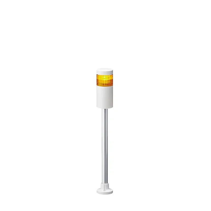 Patlite LR6 Series Signal Tower Buzzer Unit 1 Light 24V DC, LED Bulb, Pole Mount LR6-102PJNW-Y