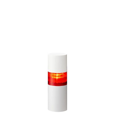 Patlite LR6 Series Red Signal Tower Buzzer, 1 Light, 24V DC, IP65, LED Flashing & Steady Light LR6-102WJBW-R