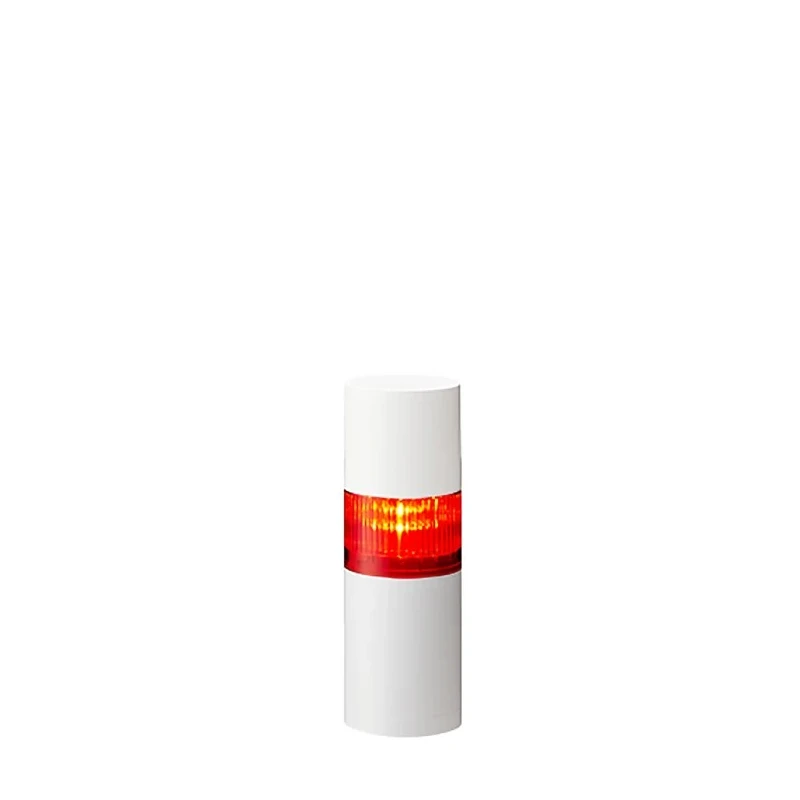 Patlite LR6 Series Red Signal Tower Buzzer, 1 Light, 24V DC, IP65, LED Flashing & Steady Light LR6-102WJBW-R