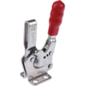 RS PRO Horizontal Handle Toggle Clamp 94° Jaw Opening Stainless Steel Chrome Finish 75kg Holding Force 254-787