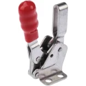 RS PRO Horizontal Handle Toggle Clamp 94° Jaw Opening Stainless Steel Chrome Finish 75kg Holding Force 254-787