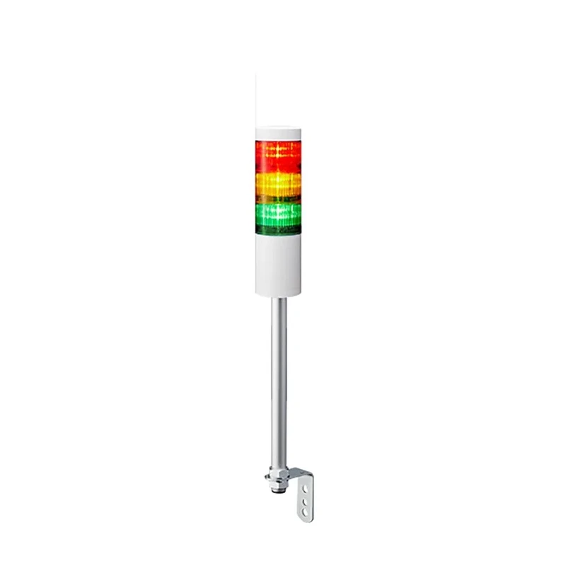 Patlite LR6 Series Green, Red, Blue, Clear, Amber, White Signal Tower Buzzer 3 Lights 24V DC Pole Mount LR6-302LJNW-RYG