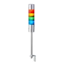 Patlite LR6 Series Signal Tower Buzzer with 4 LED Lights 24V DC Pole Mount LR6-402LJBU-RYGB