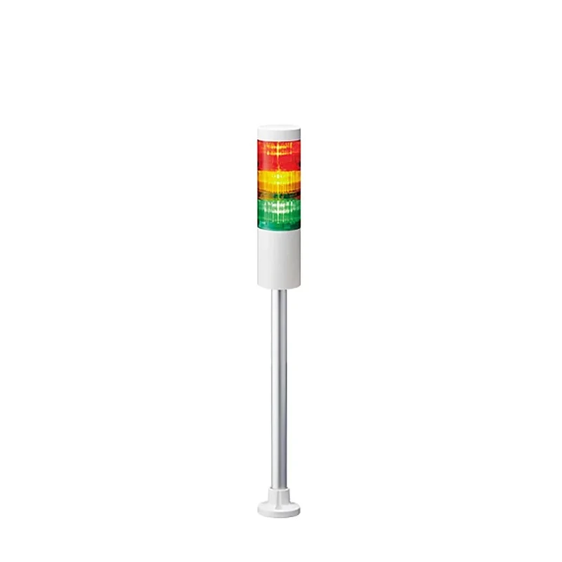 Patlite LR6 Series Signal Tower Buzzer with 3 LED Lights 24V DC Pole Mount LR6-302PJNW-RYG