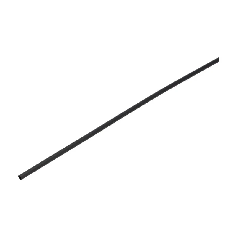RS PRO Heat Shrink Tubing Polyolefin Flame Retardant Black 1.6mm Sleeve Diameter 1.2m Length 2:1 Shrink CGPT-1.6/0.8-0-STK