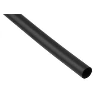 RS PRO Halogen Free Heat Shrink Tubing Black 4.8 mm Sleeve Diameter x 1.2 m Length 2:1 Shrink Ratio CGPT-4.8/2.4-0-STK