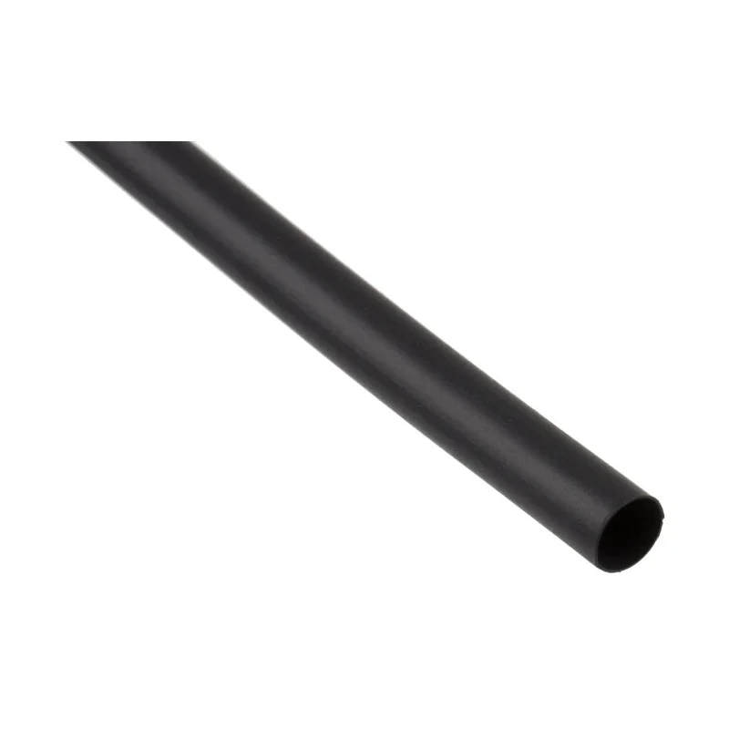 RS PRO Halogen Free Heat Shrink Tubing Black 4.8 mm Sleeve Diameter x 1.2 m Length 2:1 Shrink Ratio CGPT-4.8/2.4-0-STK