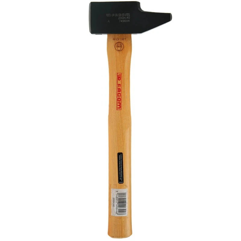 Facom Steel Head Engineer Hammer with Hickory Wood Handle, 1 kg 200H.40PB