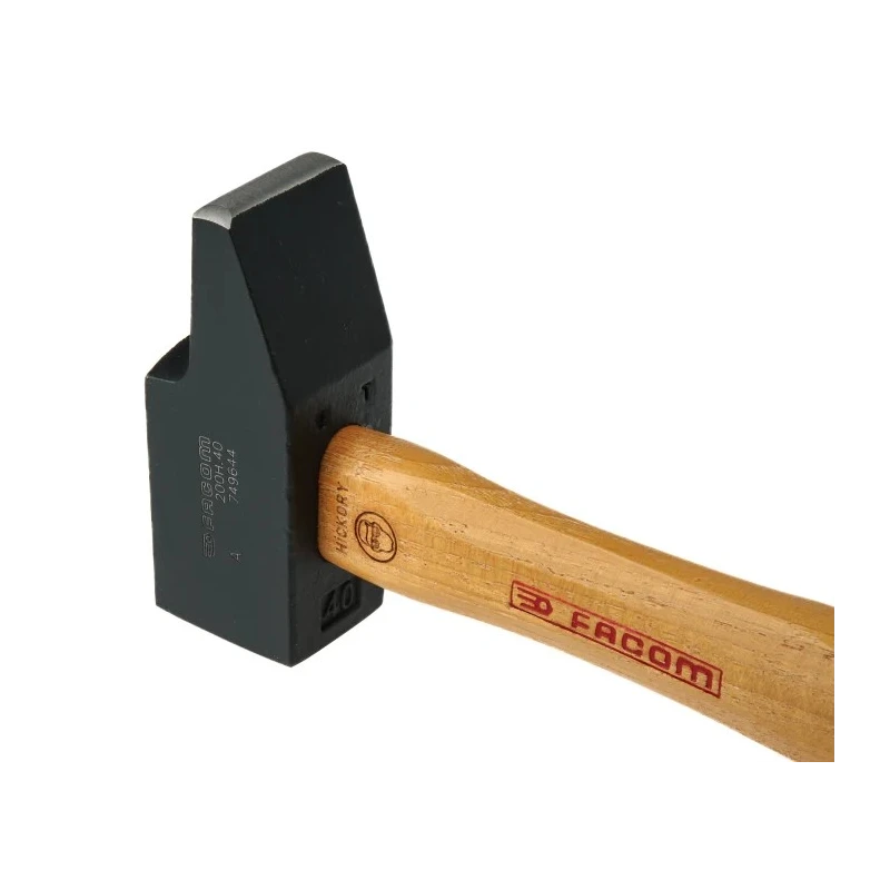 Facom Steel Head Engineer Hammer with Hickory Wood Handle, 1 kg 200H.40PB