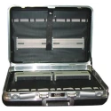 Sgos Plastic Tool Case with 2 Compartments, Movable Trays, Key and Combination Lock, Black, 215 mm x 465 mm x 352 ATOMIKPSS