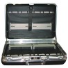 Sgos Plastic Tool Case with 2 Compartments, Movable Trays, Key and Combination Lock, Black, 215 mm x 465 mm x 352 ATOMIKPSS