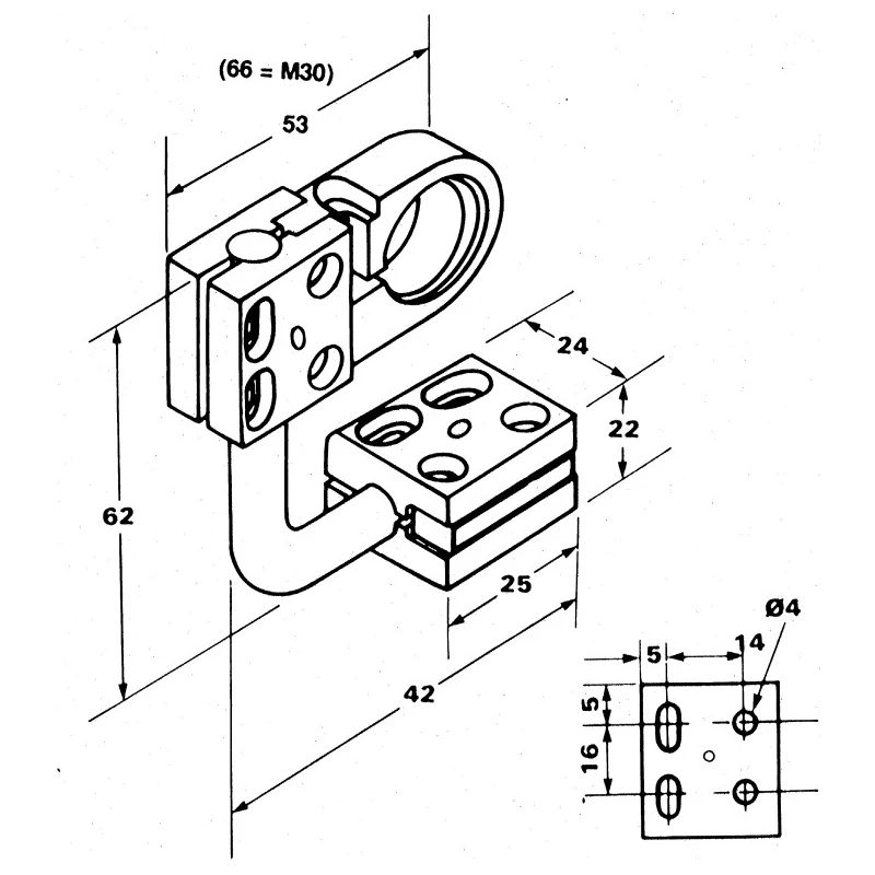 RS PRO Mounting Bracket for Use with M4, M5, M8, M12, M14, M18 Type Sensors 256-001