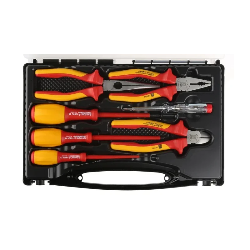 RS PRO 7 Piece Electrician Tool Kit with Case VDE/1000V Approved 473-350
