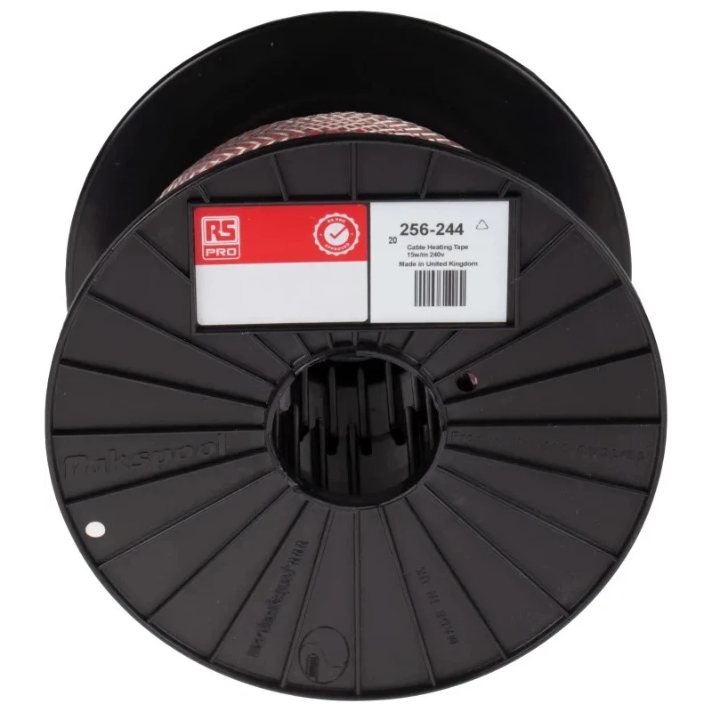 RS PRO Parallel Circuit Constant Wattage Trace Heating Tape 240V AC 200°C -60°C 20m 256-244
