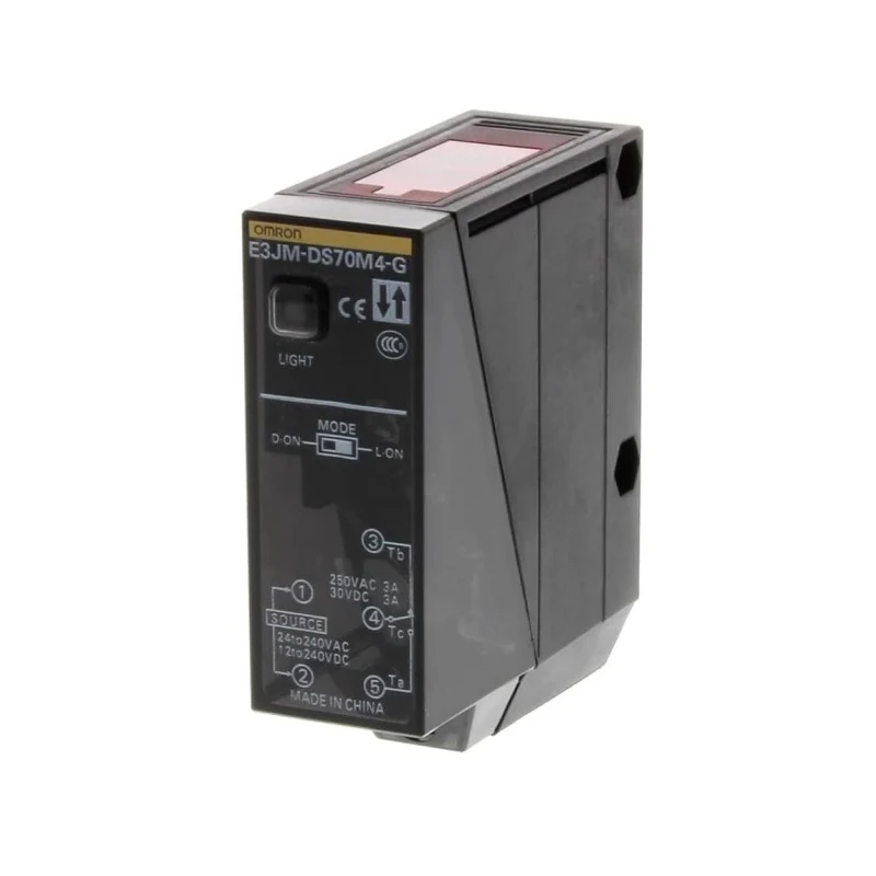 Omron Diffuse Photoelectric Sensor Block Sensor 700 mm Detection Range Relay Output IP66 E3JM-DS70M4-G