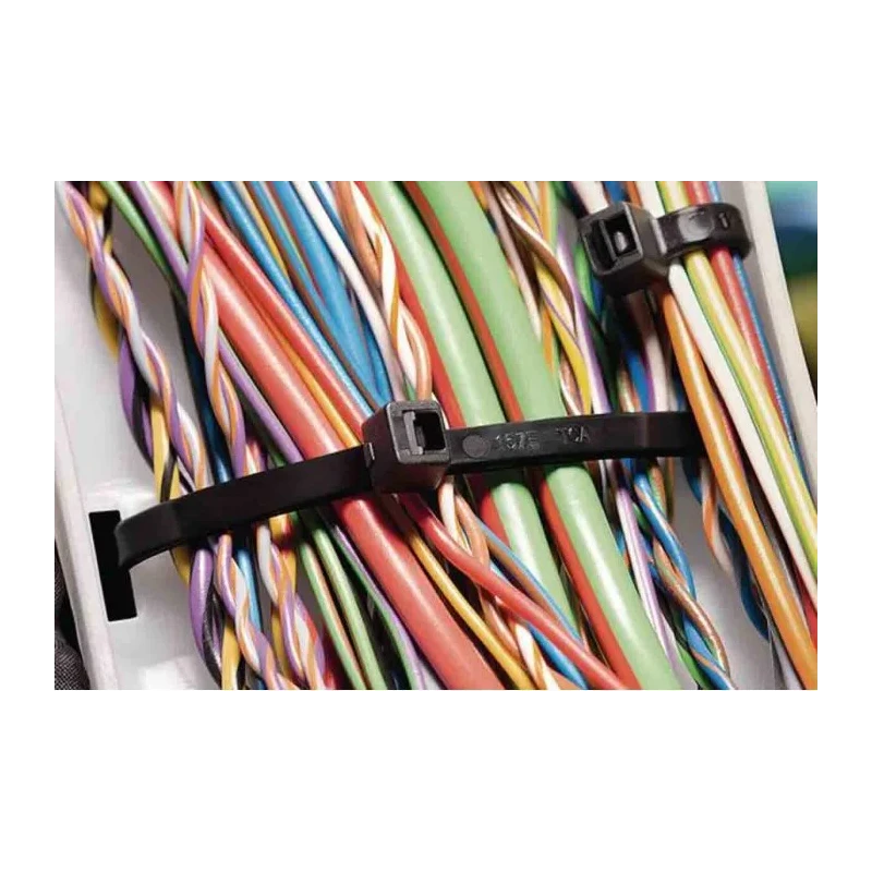 HellermannTyton Cable Tie Non-Releasable 200 mm x 4.6 mm Black Polyamide 66 111-05000 T50R-PA66-BK