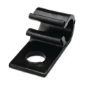 HellermannTyton Black Polyacetal Cable Clip, Screw Fixing, 10 mm Maximum Bundle Diameter, D-Clip Series 211-70200 8D10-POM-BK