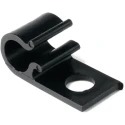 HellermannTyton Black Polyacetal Cable Clip, Screw Fixing, 10 mm Maximum Bundle Diameter, D-Clip Series 211-70200 8D10-POM-BK