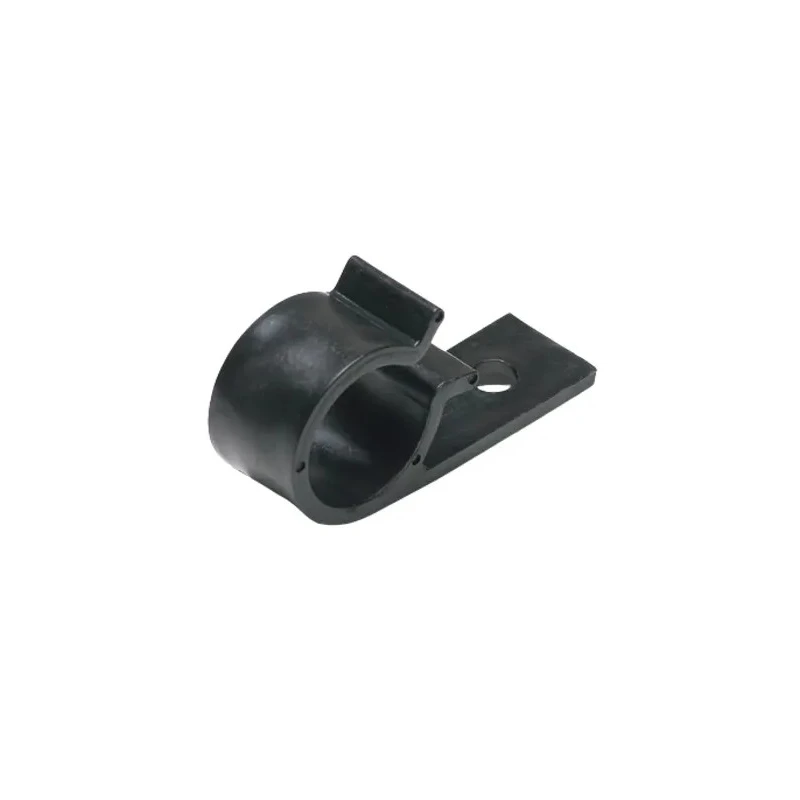 HellermannTyton Black Polyacetal Cable Clip, Screw Fixing, 10 mm Maximum Bundle Diameter, D-Clip Series 211-70200 8D10-POM-BK