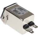 Schaffner 250V AC 6A Panel Mount IEC Filter Double Fused with Male Connector and Faston Termination FN9260-6-06