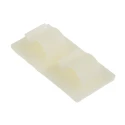HellermannTyton Natural Polyamide 66 Self-Adhesive Cable Clip 8 mm Max Bundle Diameter 25x25x11.5 mm 151-13604 RB8-PA66-NA