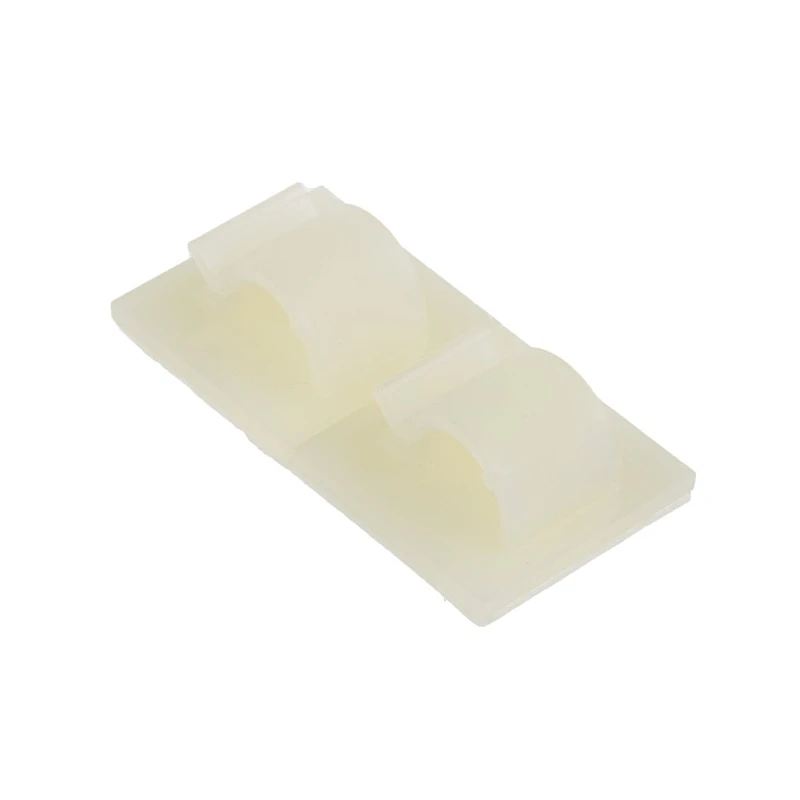 HellermannTyton Natural Polyamide 66 Self-Adhesive Cable Clip 8 mm Max Bundle Diameter 25x25x11.5 mm 151-13604 RB8-PA66-NA