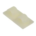 HellermannTyton Natural Polyamide 66 Self-Adhesive Cable Clip 8 mm Max Bundle Diameter 25x25x11.5 mm 151-13604 RB8-PA66-NA