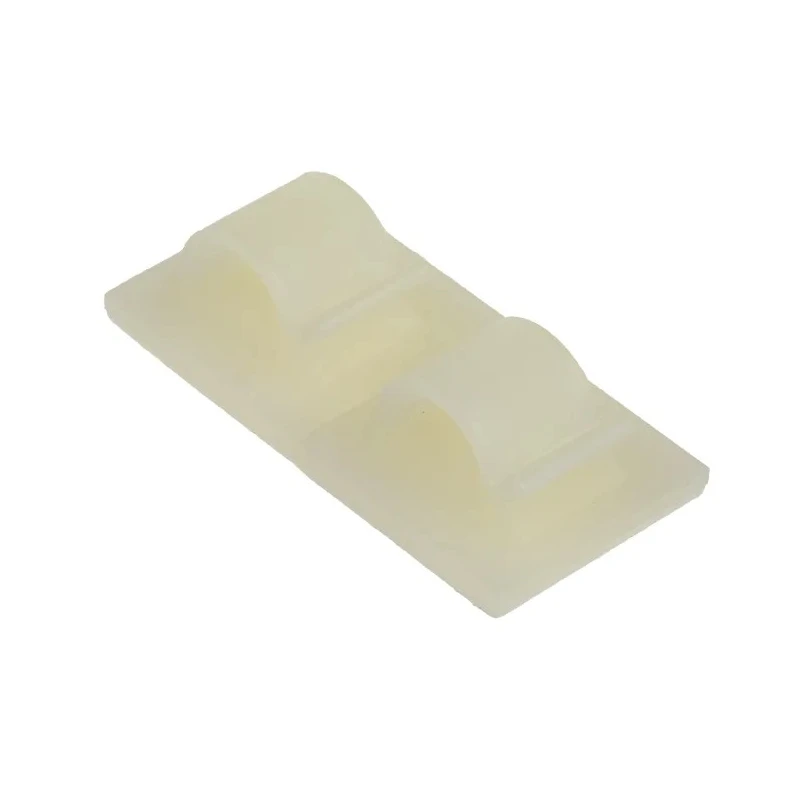 HellermannTyton Natural Polyamide 66 Self-Adhesive Cable Clip 8 mm Max Bundle Diameter 25x25x11.5 mm 151-13604 RB8-PA66-NA