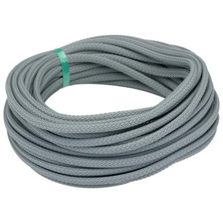 HellermannTyton Expandable Braided Polyamide 66 Grey Cable Sleeve 10m Length 6mm Diameter 170-40502 HEGPA6605-PA66-GY