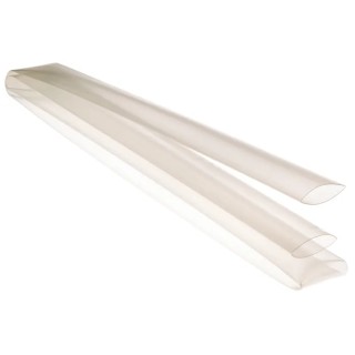 TE Connectivity Clear Heat Shrink Tubing Polyolefin Sleeve 25.4 mm Dia x 1.2 m Length 2:1 Ratio RNF-100-1-X-STK