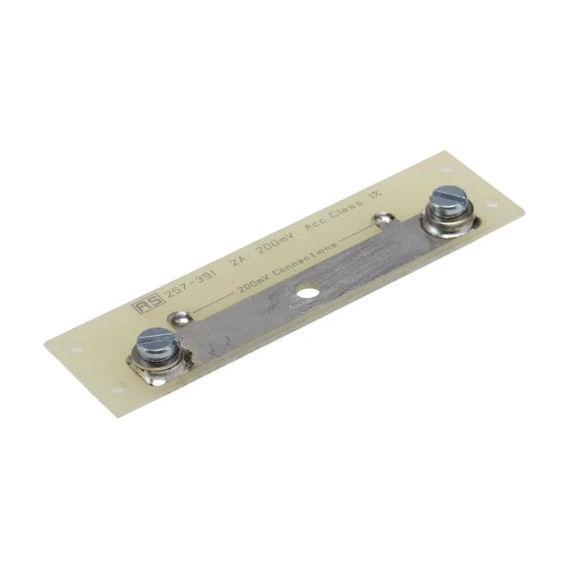 HOBUT Brass Ended Shunt, 2 A Maximum Current, 200mV Output Voltage, ±1 % Accuracy SHR2A200