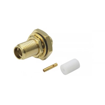 RS PRO Coaxial Connector Panel Mount Male SMA 50 Ω Straight Body Solder 170-6941