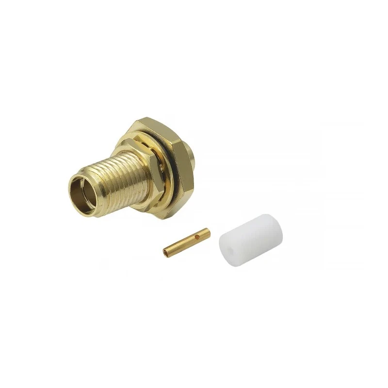 RS PRO Coaxial Connector Panel Mount Male SMA 50 Ω Straight Body Solder 170-6941