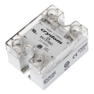 Crydom GN Series Solid State Relay 15 A Load Panel Mount 100V DC Load 32V DC Control 84137860