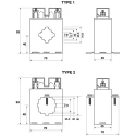 HOBUT CT173 Series Current Transformer 300A 40mm Bore Base Mount 