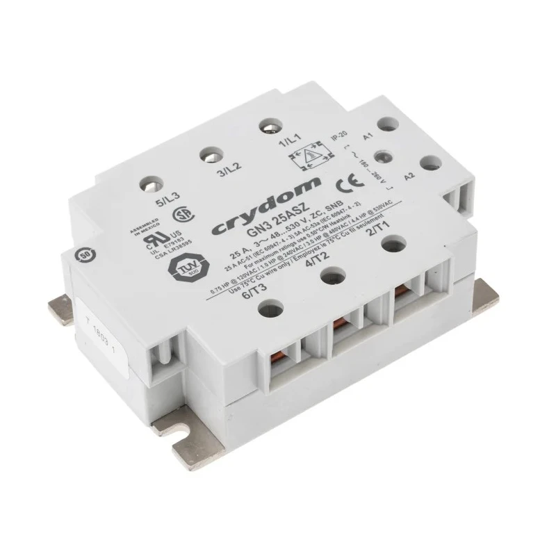 Crydom GN3 Series Solid State Relay 25 A Load 600 V AC Load 260 V AC Control GN325ASZ