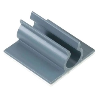 Essentra Grey Polyvinyl Chloride Self-Adhesive Cable Clip 12.7 mm Max. Bundle Diameter KKU-08-RT GRIS