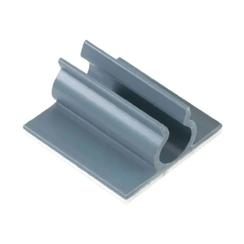 Essentra Grey Polyvinyl Chloride Self-Adhesive Cable Clip 12.7 mm Max. Bundle Diameter KKU-08-RT GRIS